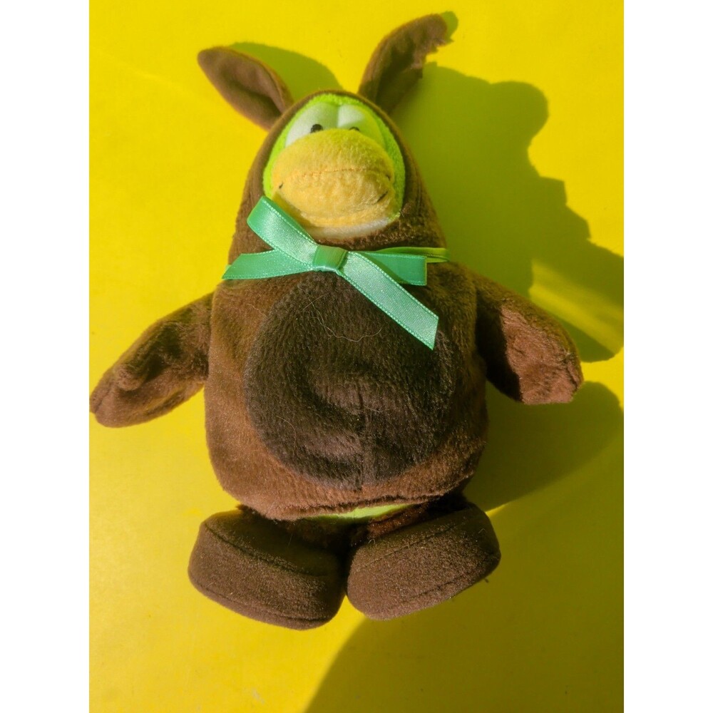 Disney Club Penguin Chocolate Bunny Costume Plush Stuffed Animal Jakks Web Game